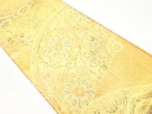 佐賀錦　扇に華紋模様織り出し袋帯